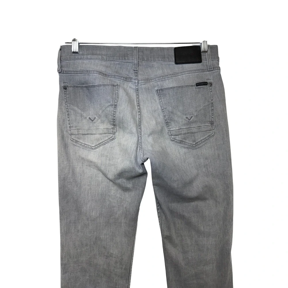 Hudson Blake Slim Straight Grey Jeans Mens 32‎ Grey Wash Denim Pants